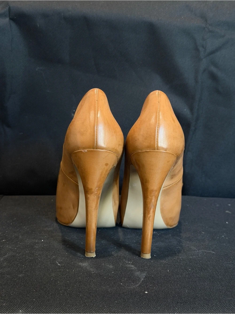 Guess Women’s Y2K Brown Peep-Toe Stiletto Heels